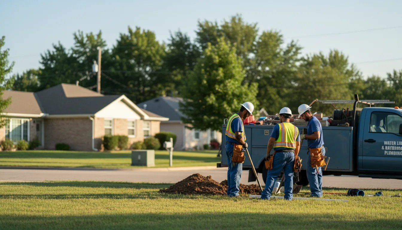 Residential water line and bathroom plumbing service in Topawa, AZ